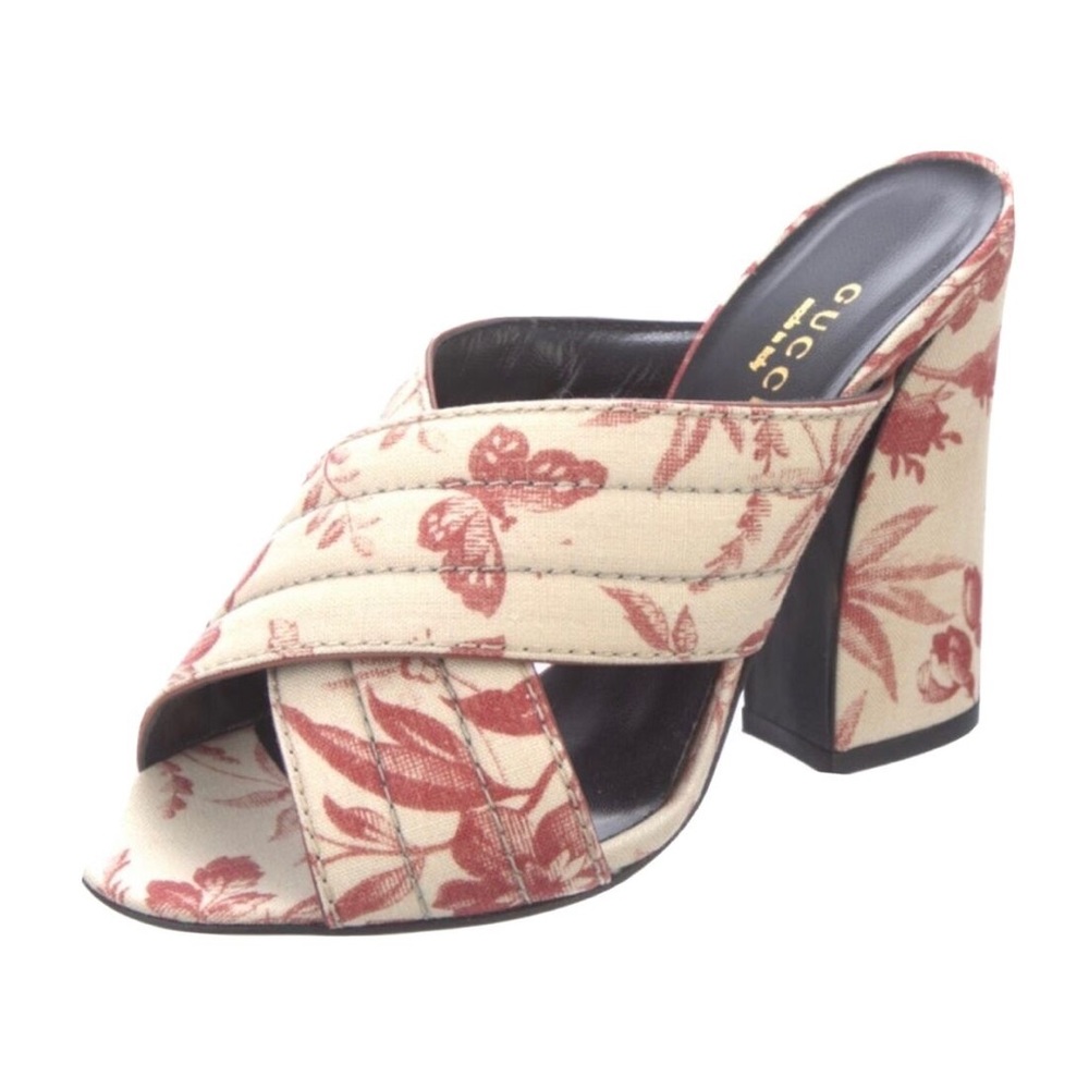 Gucci Women's Floral Red Mules